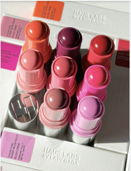 HAUS LABS BY LADY GAGA Color Fuse Longwear Hydrating Glassy Lip + Cheek Blush Balm Stick